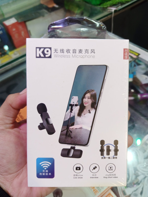 K9 Wireless Collar Mic iPhone/Android & Type C Supported Wireless Microphone