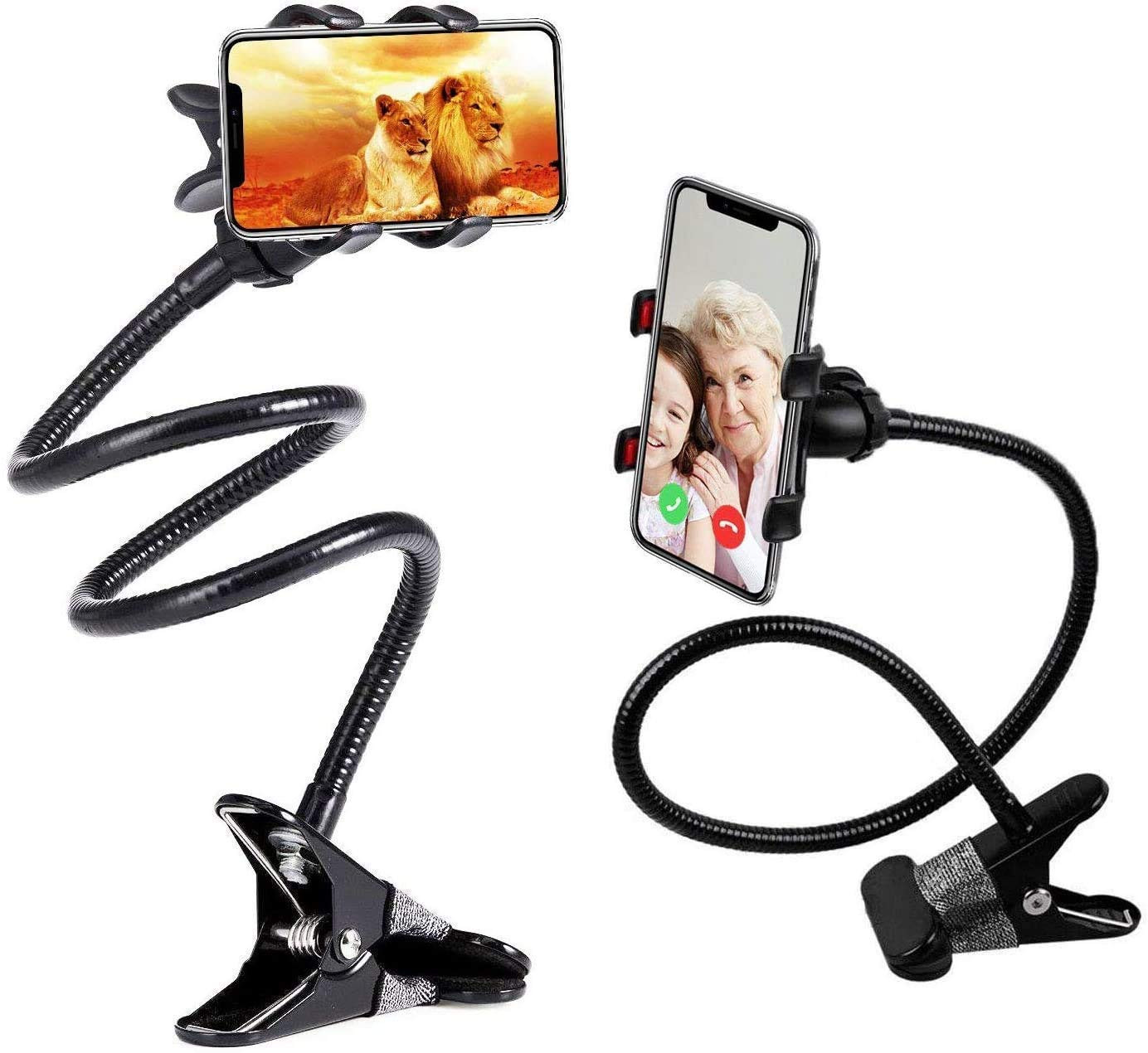 Universal Flexible Portable Mobile Phone Holder Snake Stand, 360 Degree Adjustable, for Car, Office, Home & Video Table Online Class Home Bed