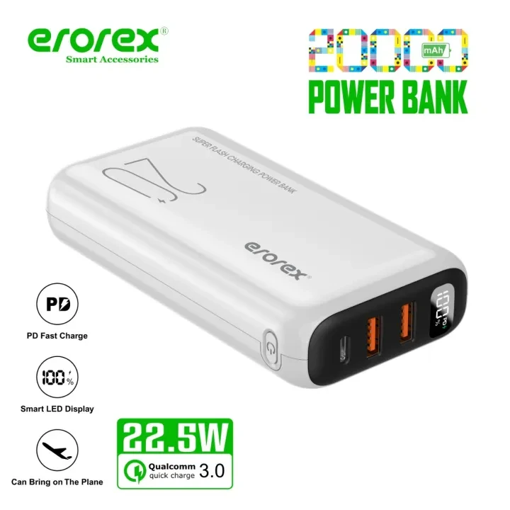 Erorex P-05 22.5W 20000mAh Super Fast Charging Power Bank